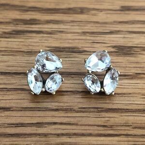 J.Crew | Small Cluster Rhinestone Earrings | 1/4” Length